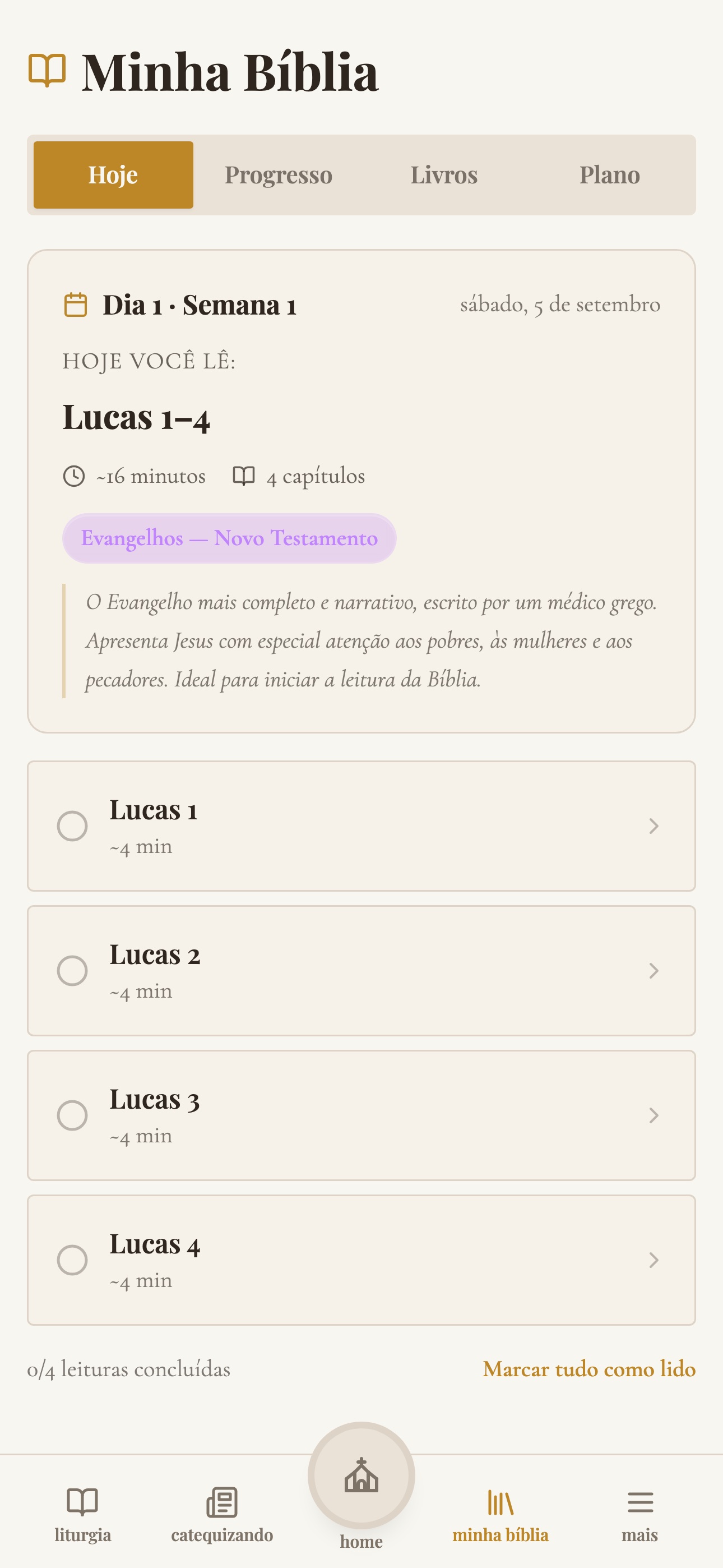 Seu plano de leitura da Bíblia, dia a dia